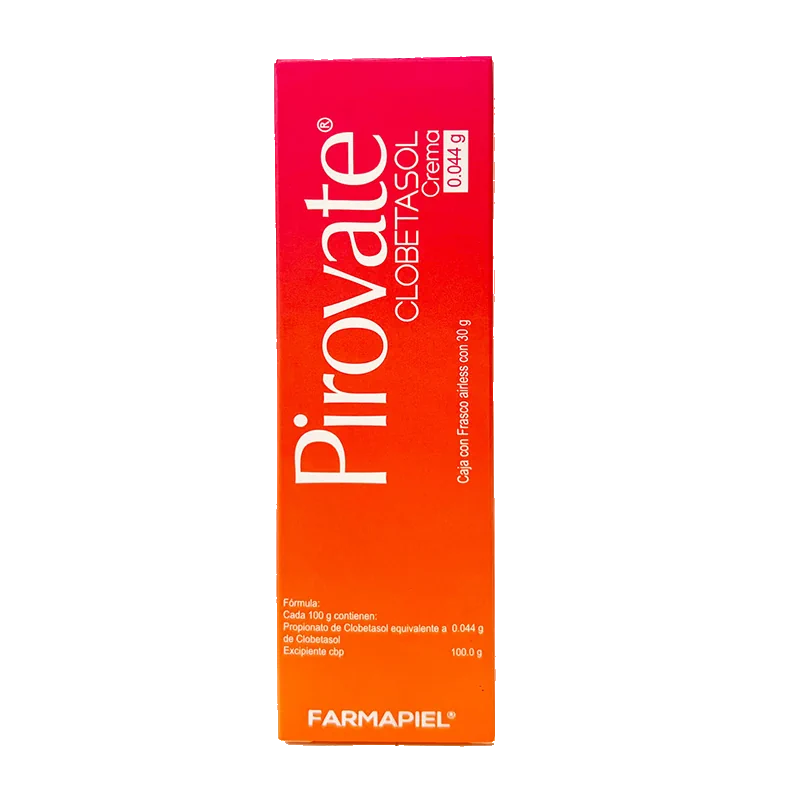 Farmapiel Pirovate (Clobetasol 0.044%) Crema Frasco Airless 30G