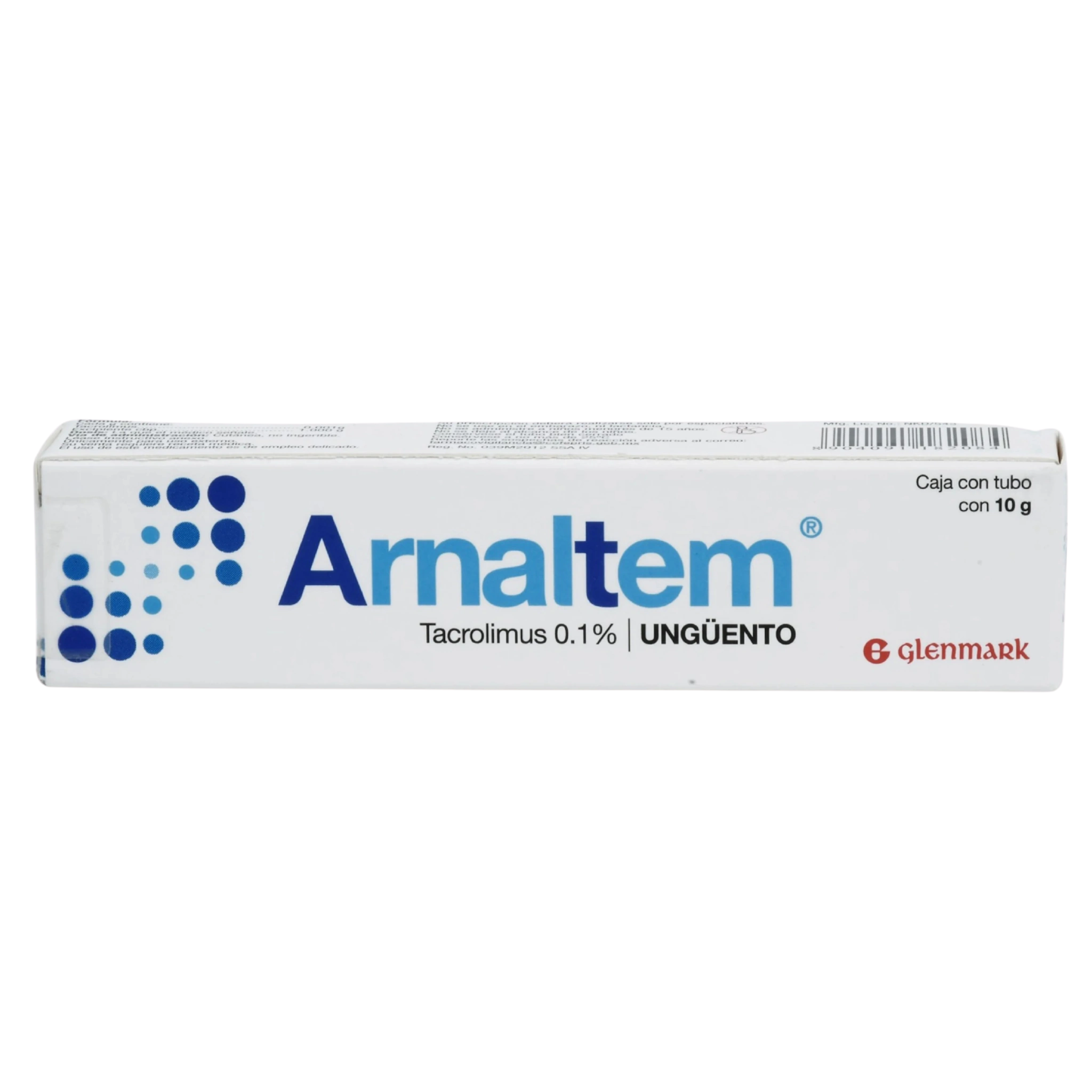 Glenmark Pharmaceuticals Arnaltem Unguento Tacrolimus 0.1% 10gr - Derma y Laser Boutique