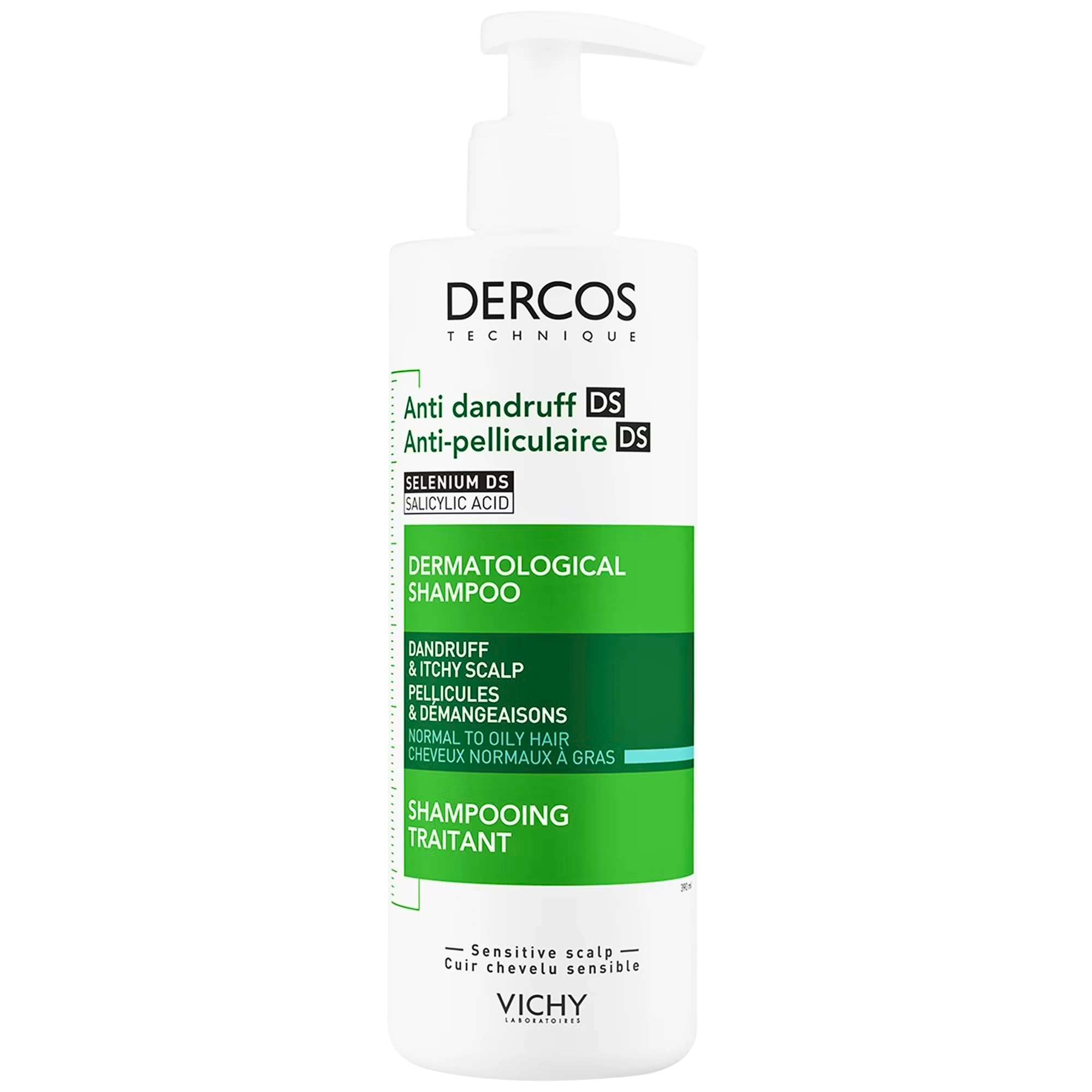Vichy Dercos DS Shampoo Anticaspa Para Cabello Normal A Graso 390ml - Derma y Laser Boutique