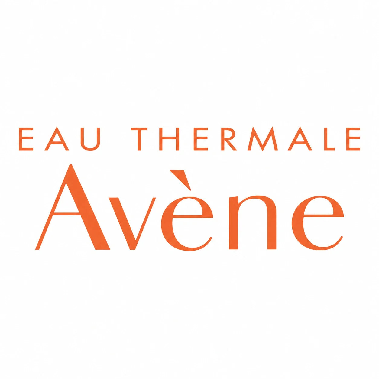 Logo Eau Thermale Avène en color naranja sobre fondo blanco