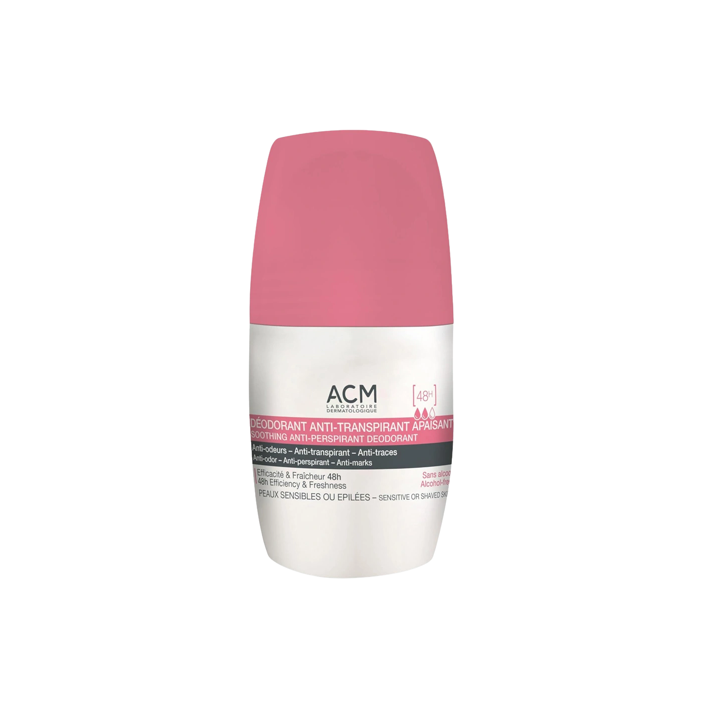 ACM Desodorante Antitranspirante Calmante 48H para piel sensible en roll-on de 50 ml