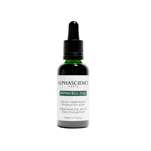 Frasco de sérum Alphascience Novacell [Cg] 30ml. Tratamiento antiedad con vitamina C para firmeza y longevidad celular.