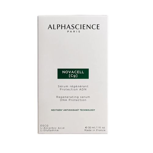 Frasco de sérum Alphascience Novacell [Cg] 30ml. Tratamiento antiedad con vitamina C para firmeza y longevidad celular.