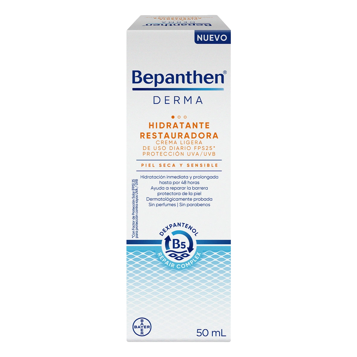 Bepanthen Hidratante Restauradora Crema Facial de Día FPS25 50ml - Derma y Laser Boutique
