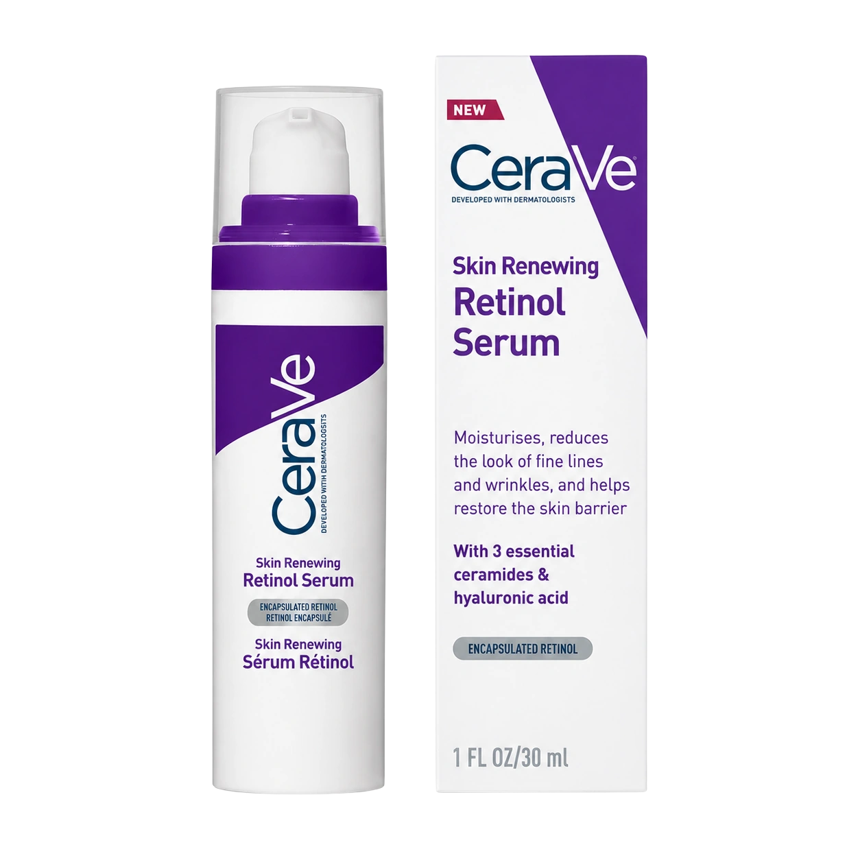 CeraVe Skin Renewing Sérum Retinol 30 ml antiedad con retinol encapsulado y ceramidas