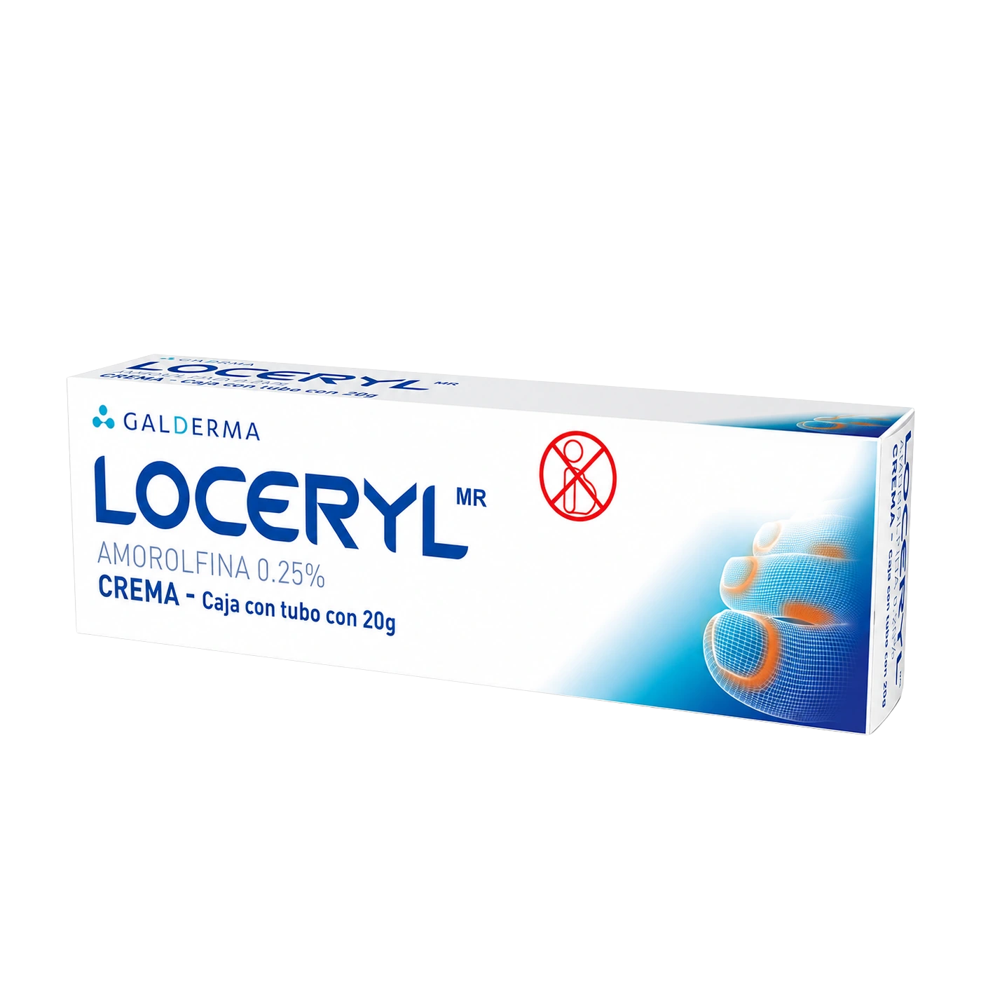 Galderma Loceryl Amorolfina 0.25% Crema 20 g antimicótico tópico para micosis superficial