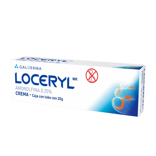 Galderma Loceryl Amorolfina 0.25% Crema 20 g antimicótico tópico para micosis superficial