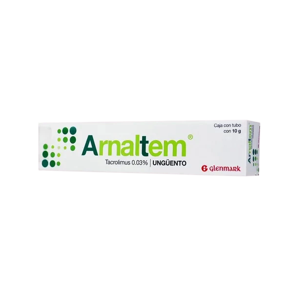 Glenmark Pharmaceuticals Arnaltem Unguento Tacrolimus 0.03% 10gr - Derma y Laser Boutique