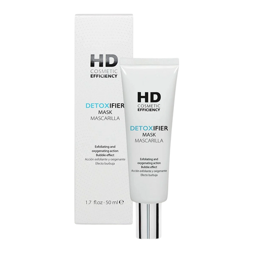 HD Dermocosmetics Detoxifier Mask 50 ml, mascarilla exfoliante y oxigenante con carbón activo