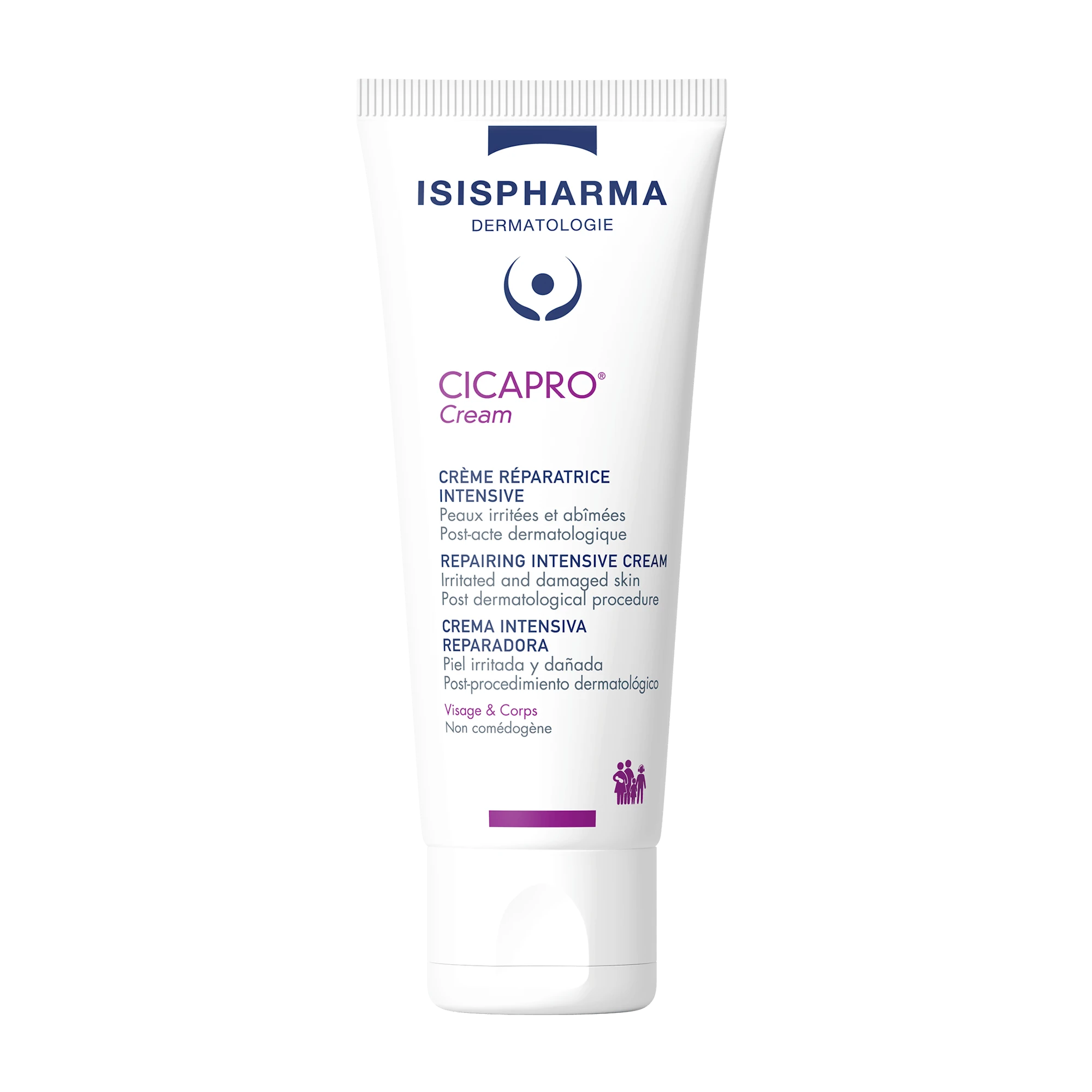 Isispharma Cicapro Cream 40 ml, crema reparadora para piel irritada y dañada, rostro y cuerpo