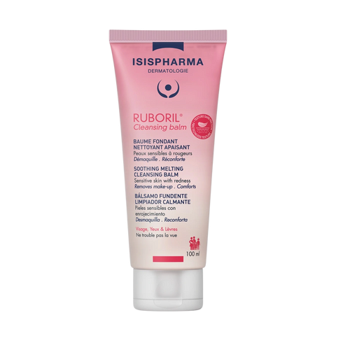Tubo Isispharma Ruboril Cleansing Balm 100ml, bálsamo fundente desmaquillante para piel sensible y rojeces