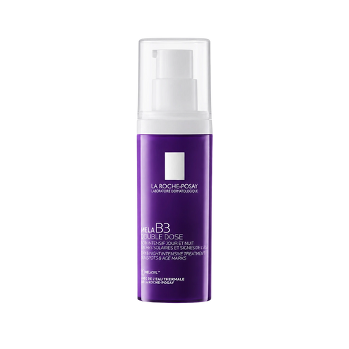 Frasco dosificador 40ml de La Roche-Posay Mela B3 Double Dose, tratamiento en crema-gel antimanchas y antiedad.