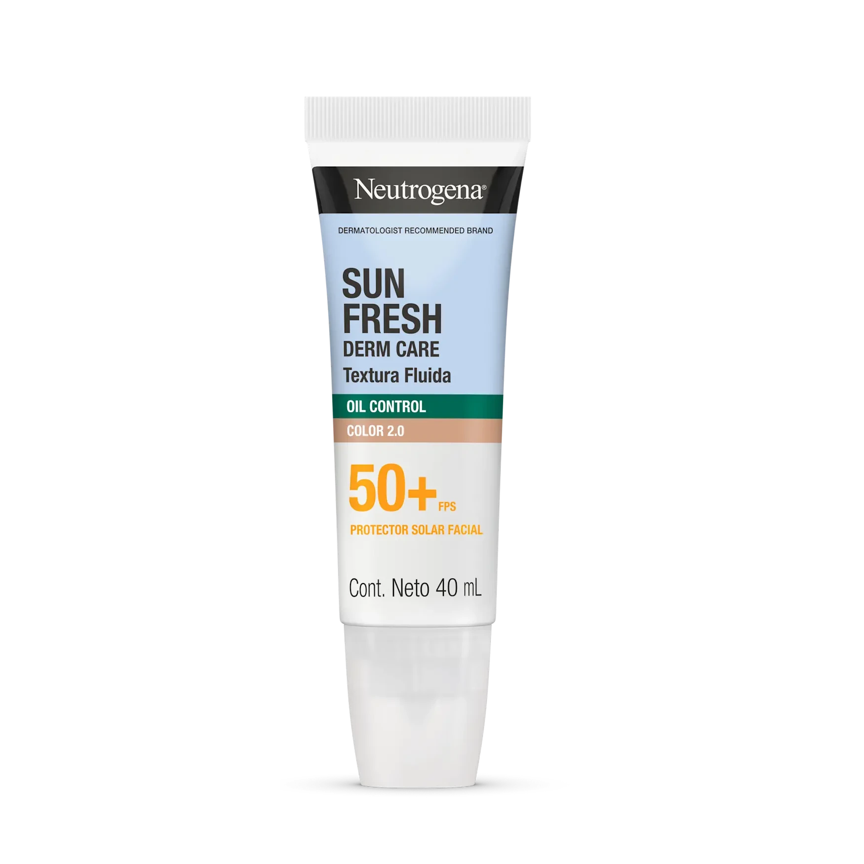 Neutrogena Sun Fresh Oil Control FPS50+ protector solar facial con color para piel grasa