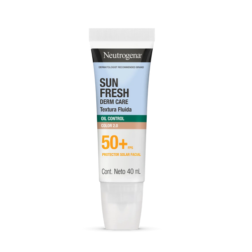 Neutrogena Sun Fresh Oil Control FPS50+ protector solar facial con color para piel grasa