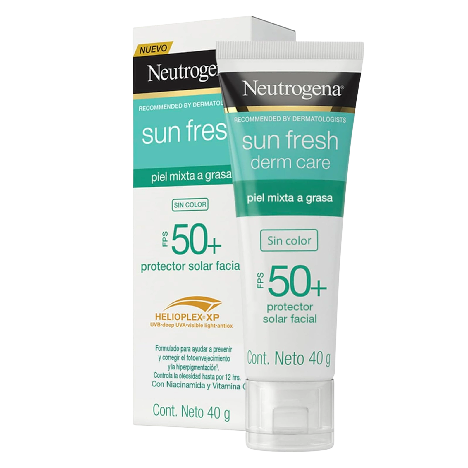 Neutrogena Sun Fresh Derm Care Toneless SPF50+ 40gr