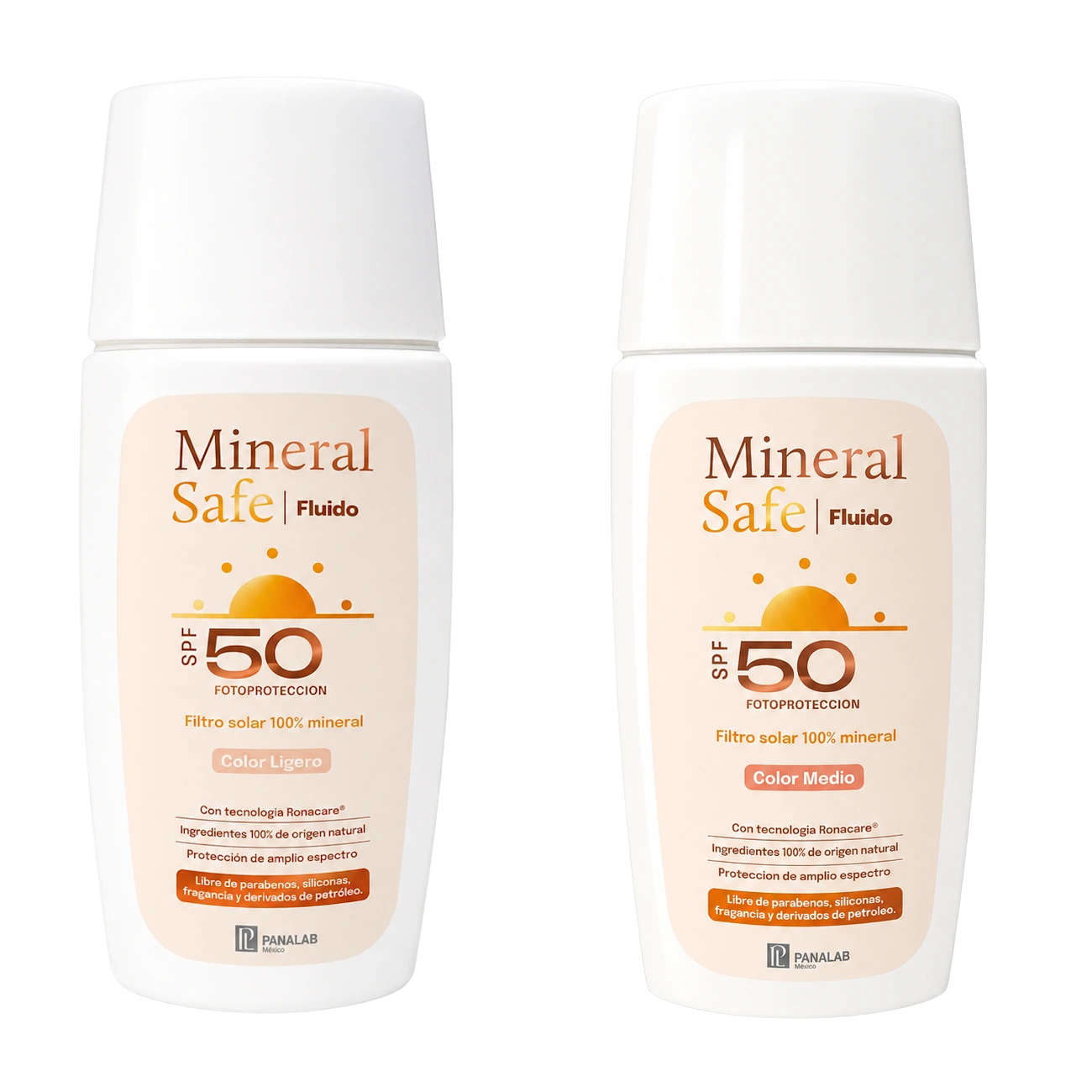 Panalab Mineral Safe Fluido con Color SPF50 50 ml protector solar mineral facial