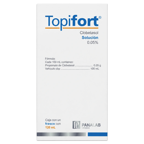 Panalab TopiFort Solución Clobetasol 0.05% 120 ml para cuero cabelludo