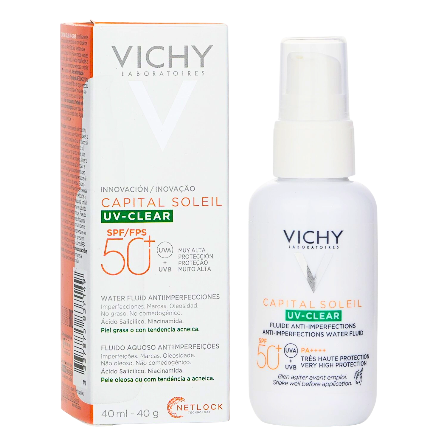 Vichy Capital Soleil UV-CLEAR protector solar anti-imperfecciones FPS50+ 40ml - Derma y Laser Boutique