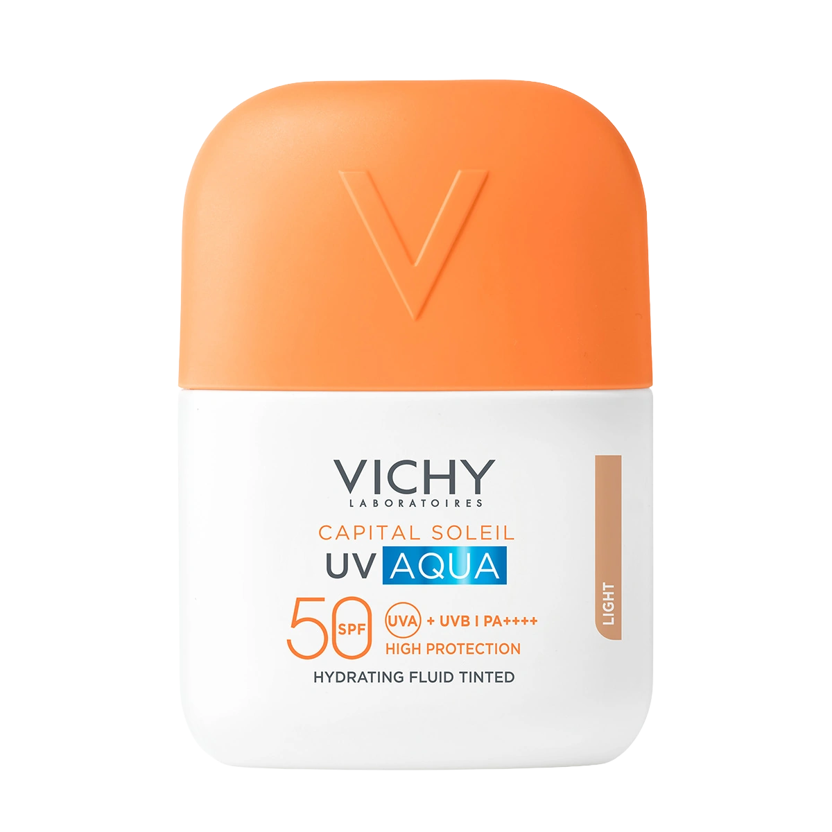 Vichy Capital Soleil UV Aqua FPS50 Tono Claro 50 ml, protector solar facial hidratante con color y textura ligera